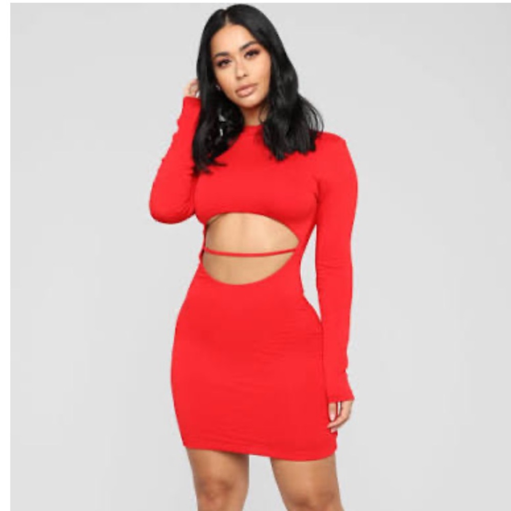 Issa party Red cutout mini dress